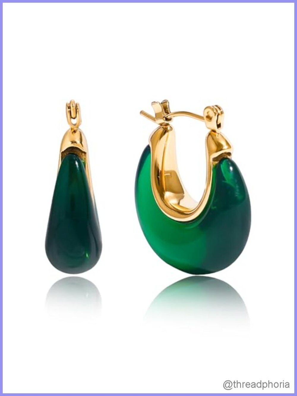 Chunky Hoop Earrings for Women Lightweight Statement Retro Design